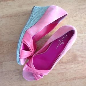 Never worn Cole Haan wedge peep-toes